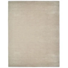 Eco-Friendly Eco-Friendly Hand Knotted Loom Wool Area Rug Solid Beige BBL00111