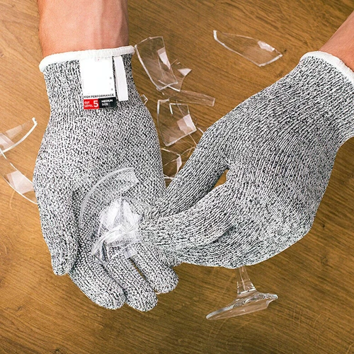 1 Paar Schnittfeste Schnittschutz Handschuhe Metzger Küche Glas Arbeit Werkzeug - Bild 12 von 19