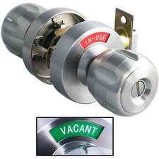 MUTEX BLS2 Bathroom Indicator Privacy Door Knob In-Use Occupied or Vacant Nickel