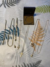 Schmuck Set goldfarben Armband 10/000 vergoldet, Bruchstücke s. letztes Bild