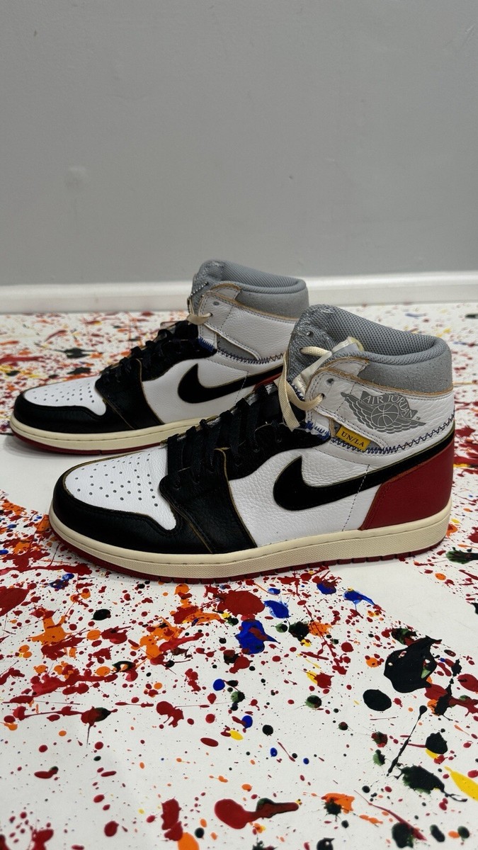 AIR JORDAN 1 RETRO HI OG NRG UNION BLACK TOE SZ 10 BV1300-106 2018