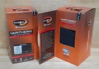 2CT: DUOFOLD VARITHERM EXPEDITION Men Black LARGE CREW Shirt Maximum Protection