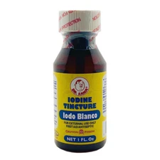 Dr Sana Decolorized Iodine Tincture. First Aid Antiseptic for Minor Wounds. 1 oz