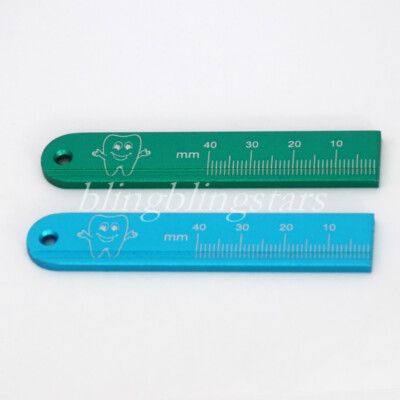 Dental Endo Ruler Measurement Tool Root Measure Scaler Instruments Blue & Green