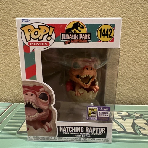 FUNKO POP! Jurassic Park HATCHING RAPTOR #1442 SDCC EXCLUSIVE Free Ship & CASE