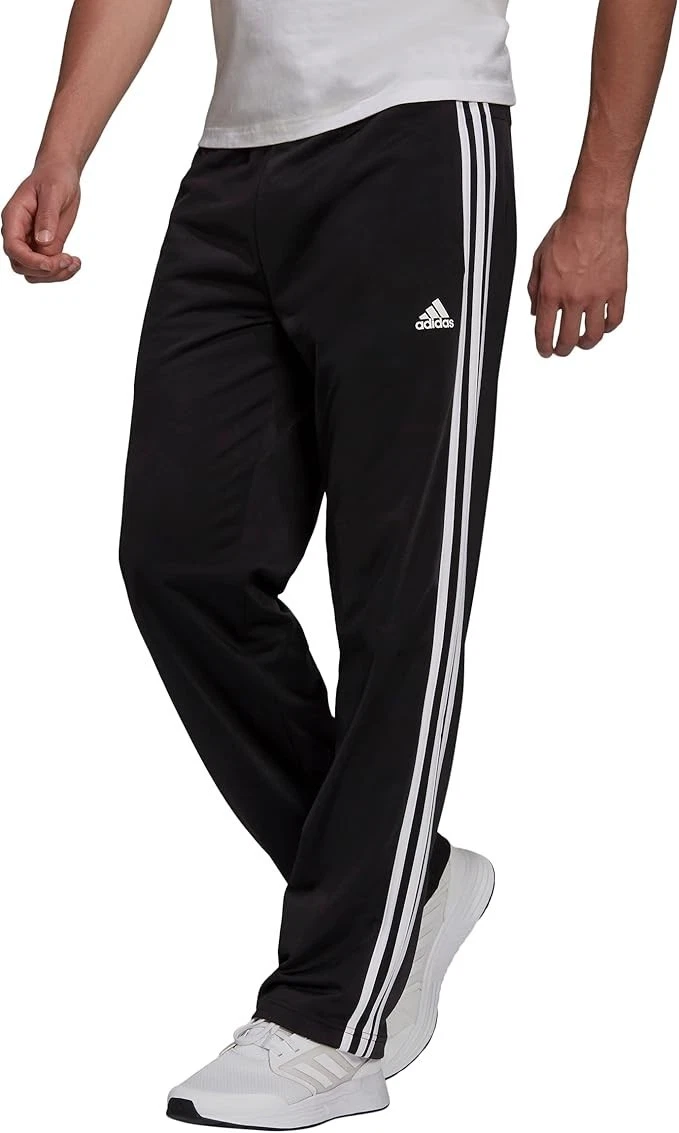 Adidas Men’s Primegreen Essentials Warm-Up Open Hem 3-Stripes Pants -XL- H46110