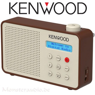 Kenwood CR-M25DAB-T DAB+ ASA Notfallradio Bluetooth Box Lautsprecher Radio Mokka
