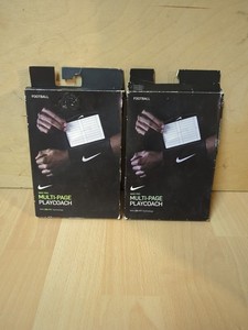 Lot Of 2 Black Nike Multi-page Play Coach Football Playcall Wristbands 