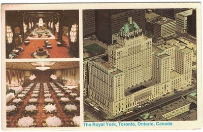 Toronto Ontario Canada The Royal York Room Reservation Fold Out Vintage Postcard