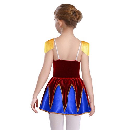 Kids Girls Ringmaster Fancy Dress Halloween Majorette Tassels Dance Leotard - Picture 20 of 87