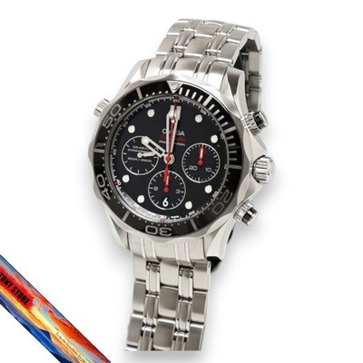 Omega Seamaster Pro Diver 300M Chronograph 44mm SS Black Dial | eBay