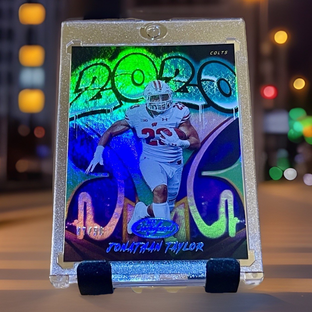 2020 Panini Certified Rookie Jonathan Taylor Mirror Teal Colts #2020-JT /50