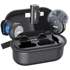 Portable Lavalier Mic System, 55m Range, Noise Cancellation