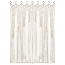 Boho Large Macrame Curtain Wide Room Divider Doorway Curtain 79 x 47 Inches M...