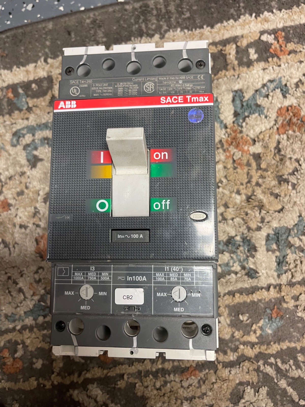 ABB SACE Tmax T4N 250 Circuit Breaker