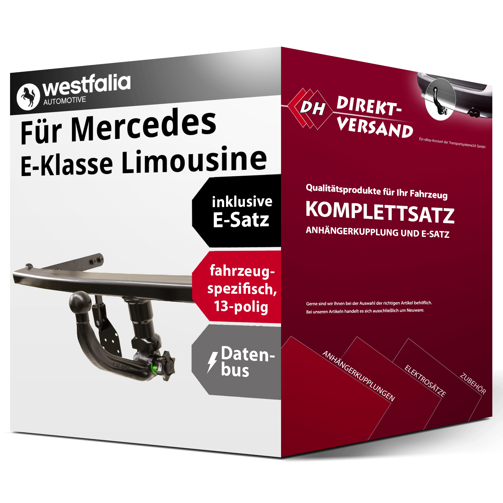 AnhäNgerkupplung Abnehmbar + E-Satz 13Pol Spezifisch FüR E-Klasse Limo. 09- Set-image