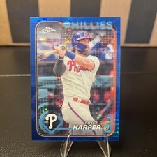 2024 Topps Chrome Blue Sonar Refractor /125 Bryce Harper #62 0m4f