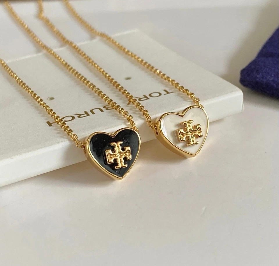 Tory Burch Heart Pendant Necklace and Earring Set - Image 2 of 4