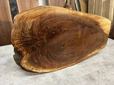 HD Live Edge Curly Walnut Wood Slab/Burl Figured Grain/Walnut Coffee/End Table