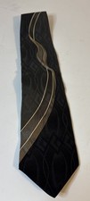 Ferucci XL Extra Long 100% Silk Tie NWT Brown Black Olive Made in USA
