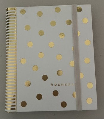 GOLD DOTS LARGE ADDRESS BOOK By Peter Pauper Press - Hardcover  Brand New