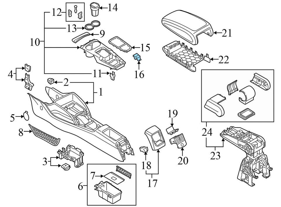 AUDI A3 SPORTBACK E-TRON 2016-2018 - moldura central MMI / soporte para moneda 8V1858323 Foto 3 de 4