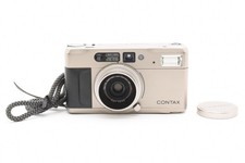 W/Metal hood Almost MINT Contax TVS Point  Shoot 35mm Film Camera From JAPAN