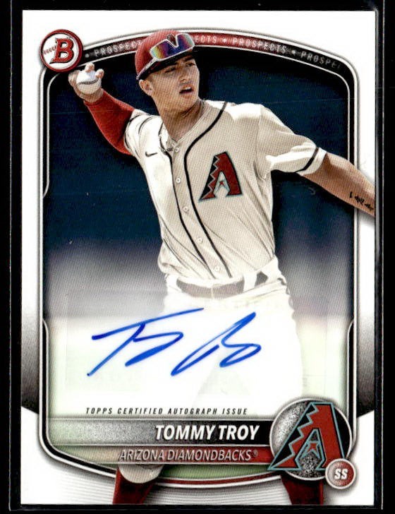 L34,725 - 2025 Bowman Prospect Autographs #BPATT Tommy Troy Auto
