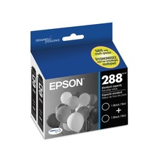 Epson 288 Genuine Black Ink Cartridges 2-Pack Standard Capacity T288120-D2