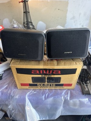 Aiwa SX-R210 Surround Speaker System 2pcs Black Net Vintage Japan