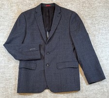 John Varvatos Men s Wool Dark Gray Plaid Jacket Size 38R Blazer Sport Coat