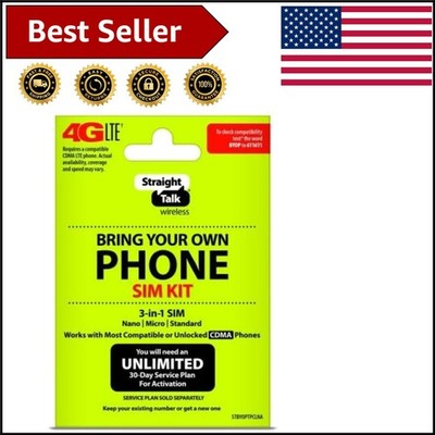 Bring Your Own Phone: Verizon 3-in-1 CDMA SIM Card Kit - 4G LTE Dual Support