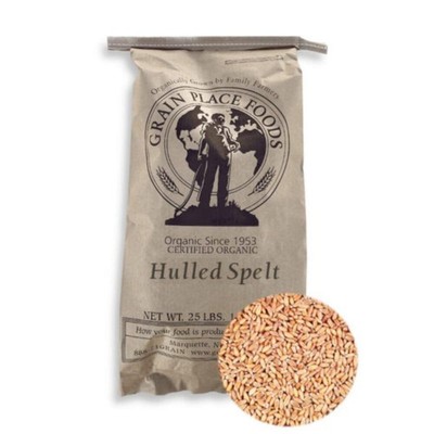 Organic Hulled Spelt | 25 lb | Non-GMO | Grain Place Foods
