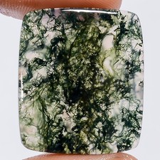 100 Natural Moss Agate Radiant Cabochon Loose Gemstone 26 Ct 26X23X4 mm X-27491