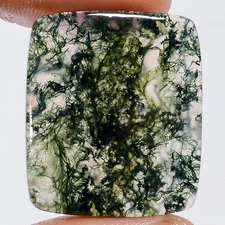 100% Natural Moss Agate Radiant Cabochon Loose Gemstone 26 Ct 26X23X4 mm X-27491