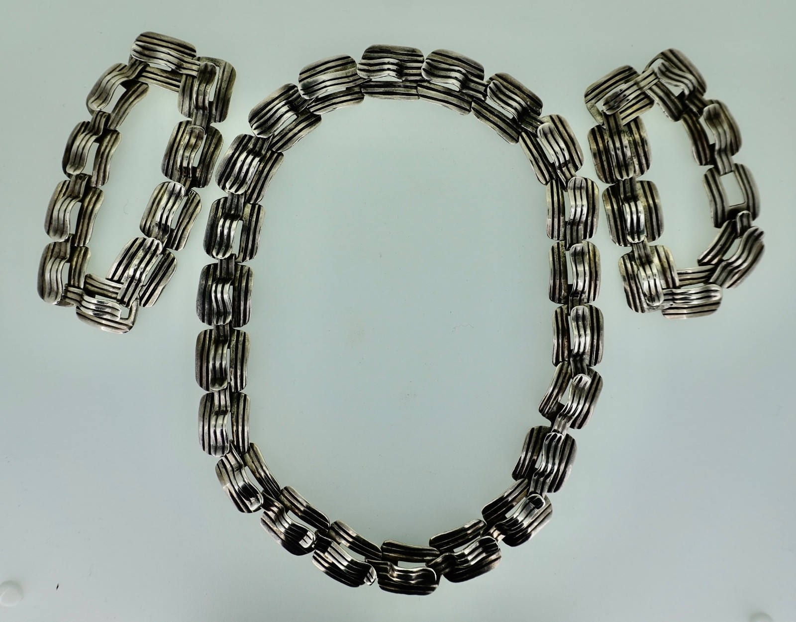 Mexican Sterling Silver Interchangeable Link Brac… - image 9