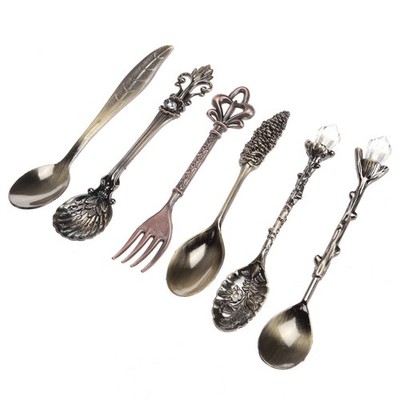 6 Pcs Königliches Löffelset Kaffeelöffel Vintage Teelöffel Geschirr