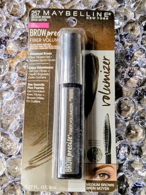 ONE (1) MAYBELLINE BROW PRECISE FIBER VOLUMIZER BROW MASCARA # 257 MEDIUM BROWN