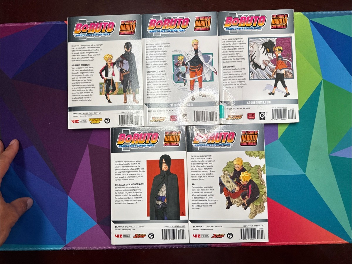 Boruto Manga Set, Vol. 1-5 Paperback, Naruto next generations