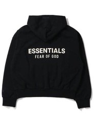 ESSENTIALS FEAR OF GOD Black Hoodie