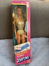 Bambola Barbie Sun Gold Malibu 1983 Mattel Inc 3 mai giocata con