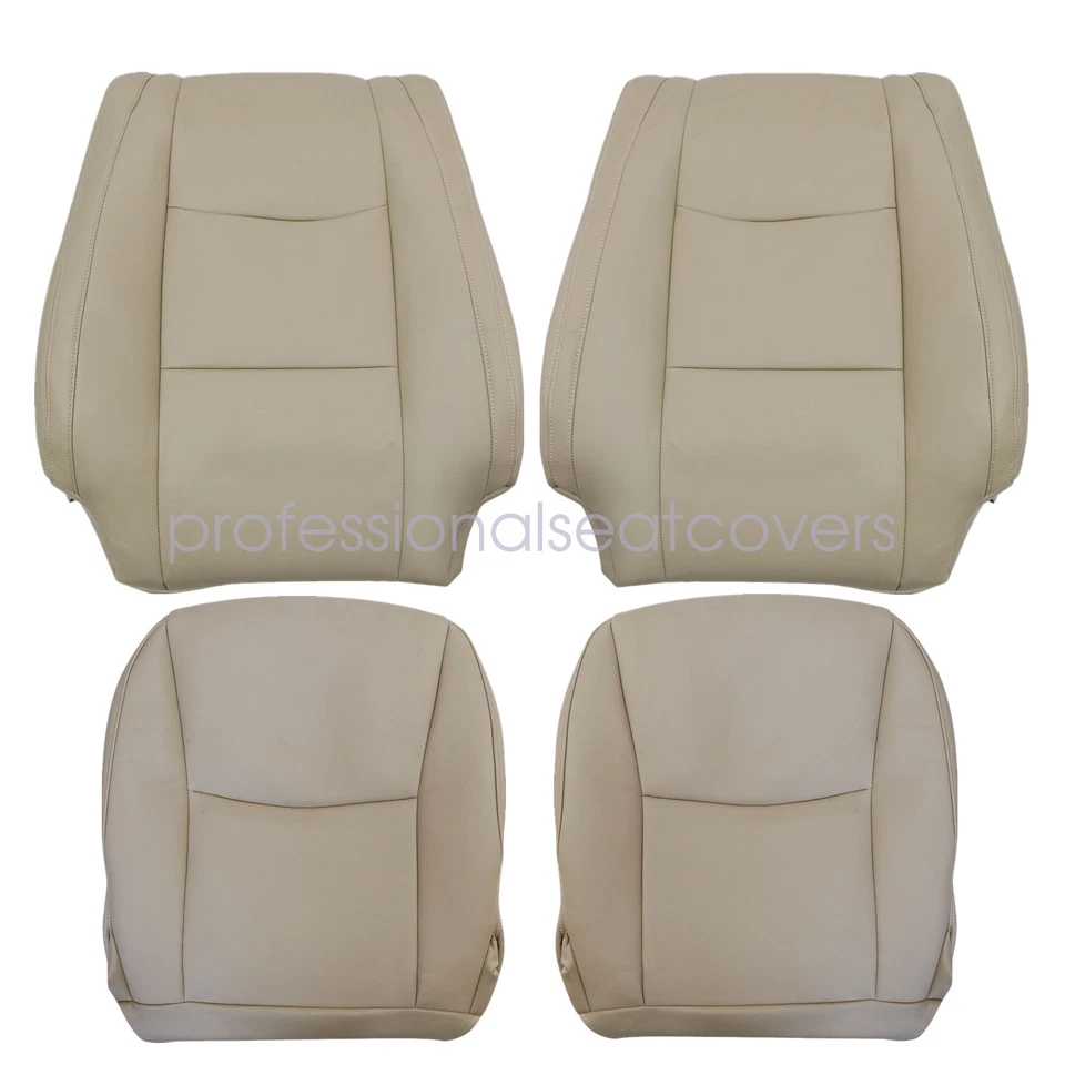 2003-2009 For Lexus GX470 Driver & Passenger Side Seat Cover + Armrest Cover Tan - Image 2 of 4
