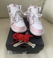 Jordan Kids Mid-Top Sneakers in Pink and White