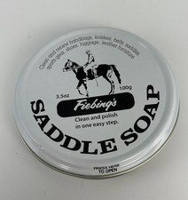 Fiebing's Saddle Soap Leather Cleaner WHITE 3.5oz Worn/dented Tin