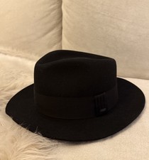 Saint Laurent Black Rimmed Hat Size 57
