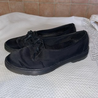 Dr Doc Martens Black Morada Lace Up Canvas Shoes Woman's UK6