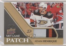 2020-21 Upper Deck UD Game Jersey Patch 15/15 Adam Henrique #GJ-AH Patch 0c3