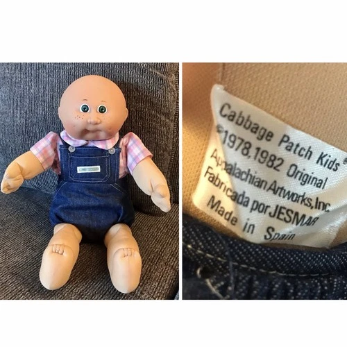 Cabbage Patch Kids Jesmar Spain True “Early Tag” Baldie Freckles HTF Outfit Cute