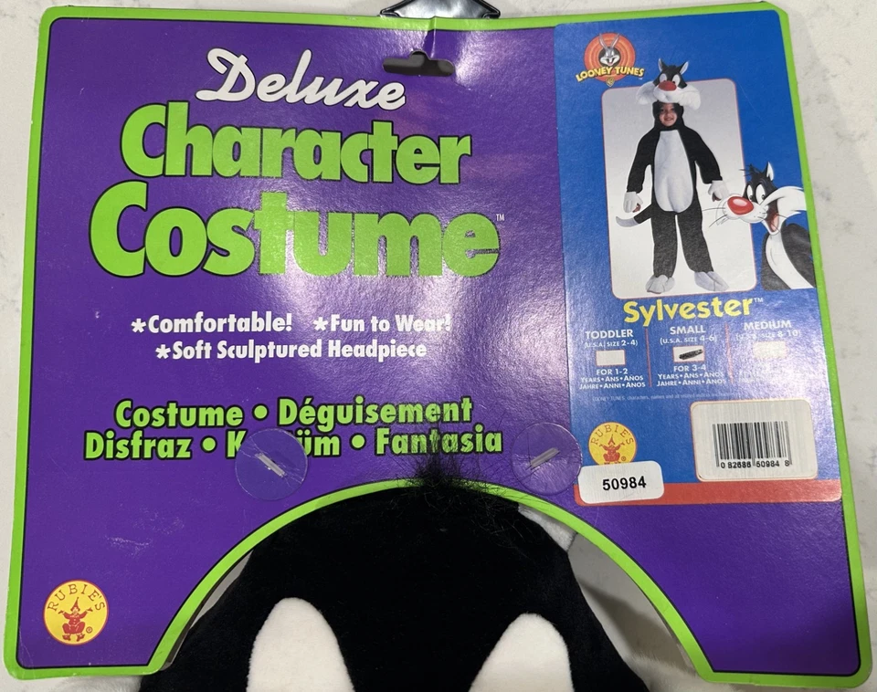 LOONEY TUNES Deluxe Children's Costume (Sylvester), Size S (4-6) BRAND NEW - Image 2 of 4