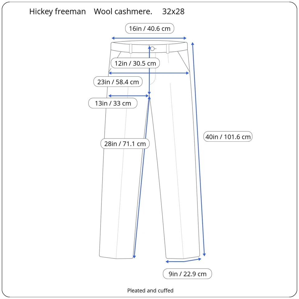 Hickey Freeman Double Breasted Suit 41r 32x28 Flannel Full Canvas Chalk Stripe  - Image 3 of 4